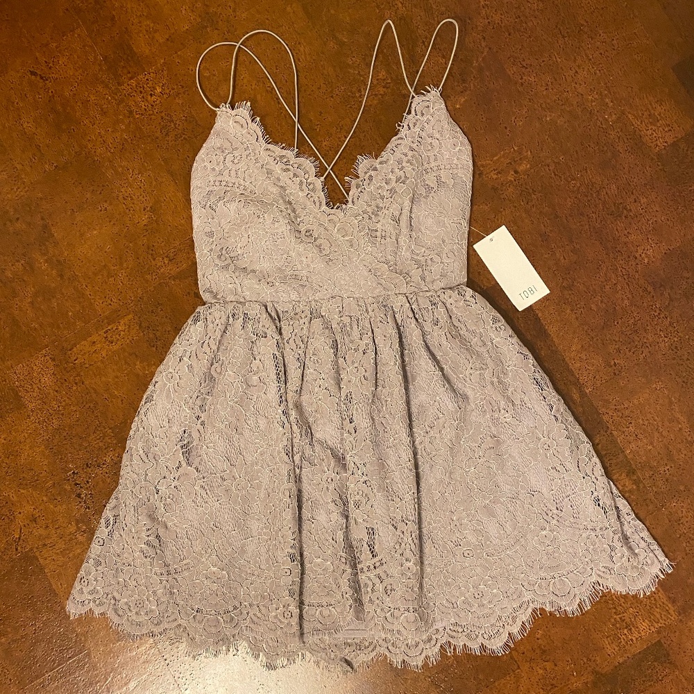 Grey Lace Dress